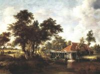 Hobbema, Meyndert - Wooded Landscape with Water Mill